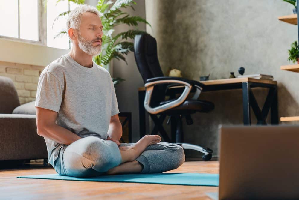 Man meditating