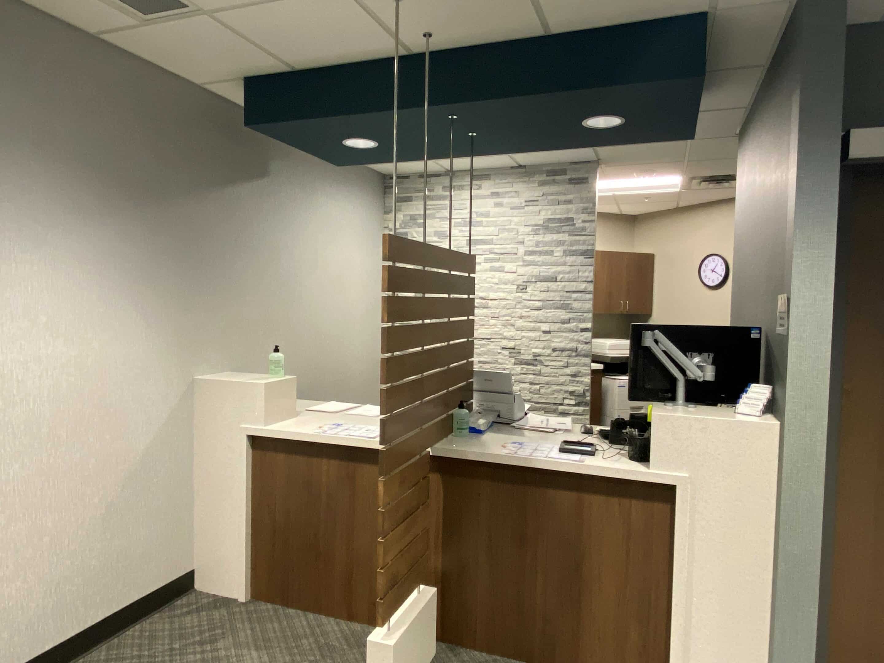 iSpine Clinics Burnsville Pain Care reception desk